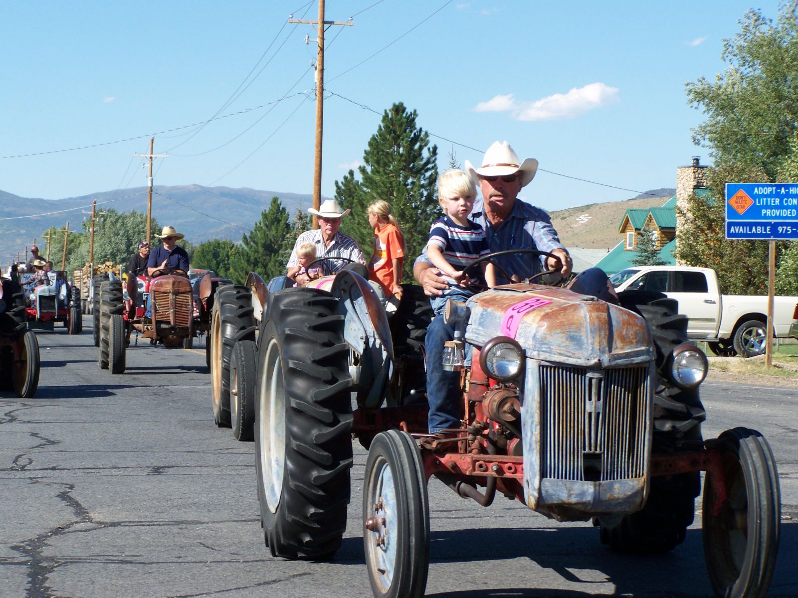 8N tractor parade Labor Day in Francis